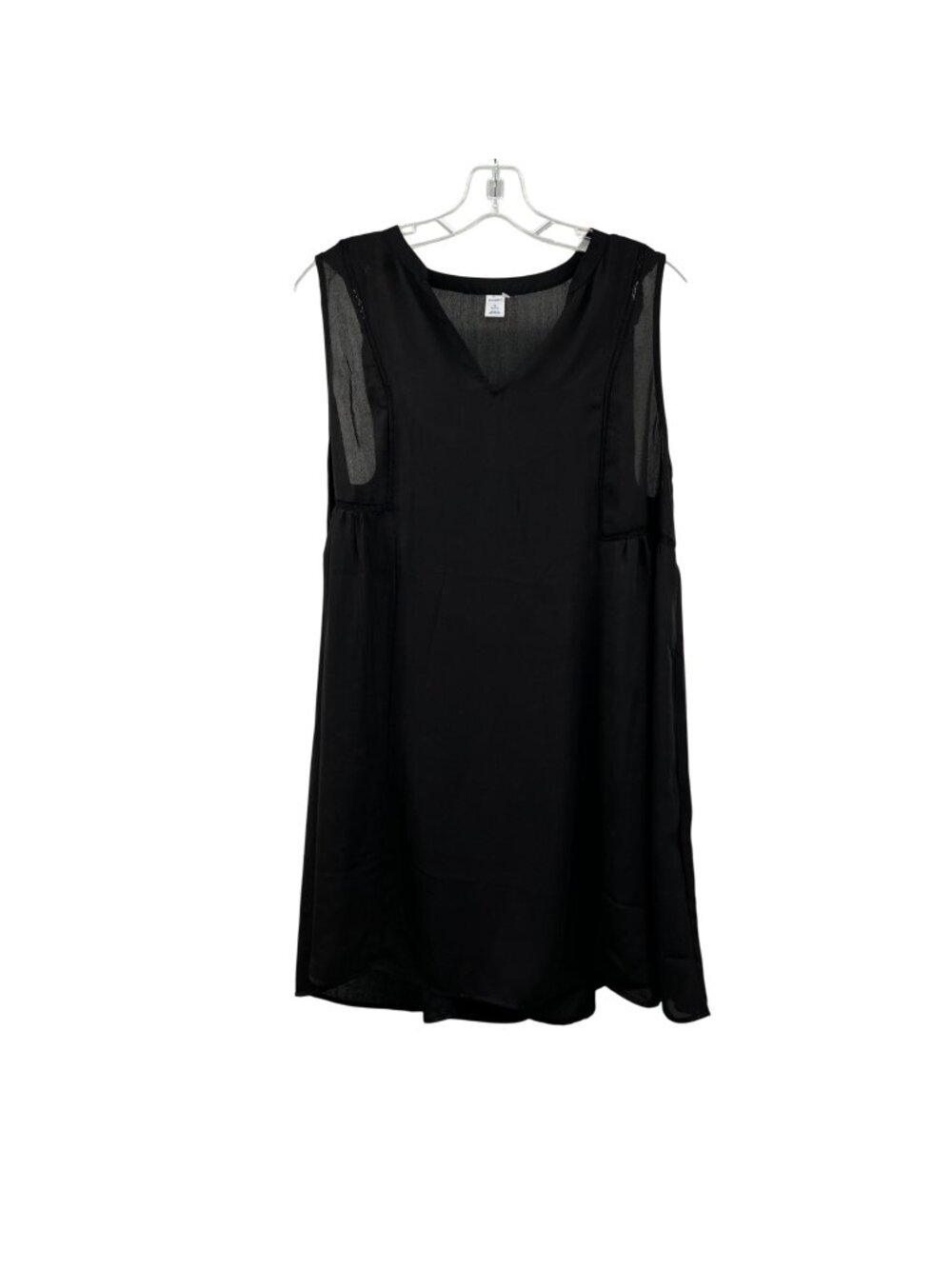 Old Navy Womens Chiffon Shift Dress Sleeveless Black Size PM